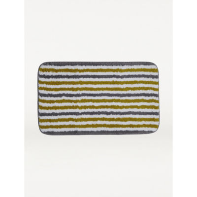 George Home Honey & Grey Stripe Microfibre Pedestal Set