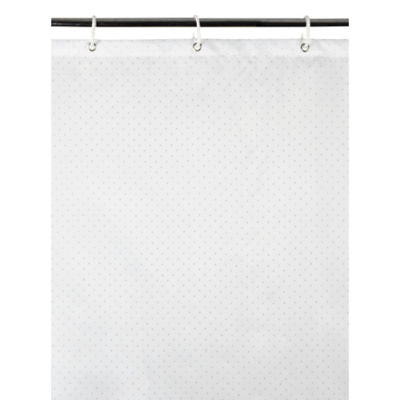 George Home white glitter shower curtain 180 x 180cm, UK version