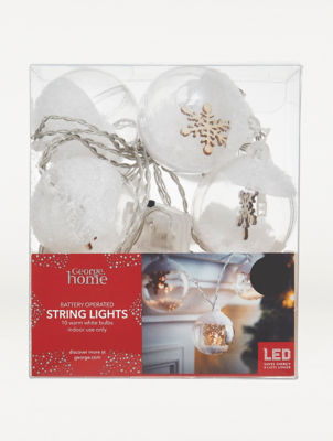 George Home ball lights with frosted snow, imported from the UK