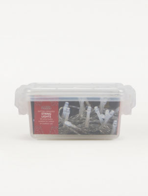 George Home 50 white LED battery operated string lights - British product