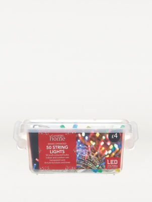 George Home multi-coloured LED string lights 50 lights - British product