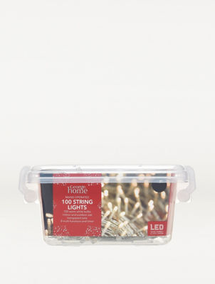George Home warm white LED string lights 100 UK version