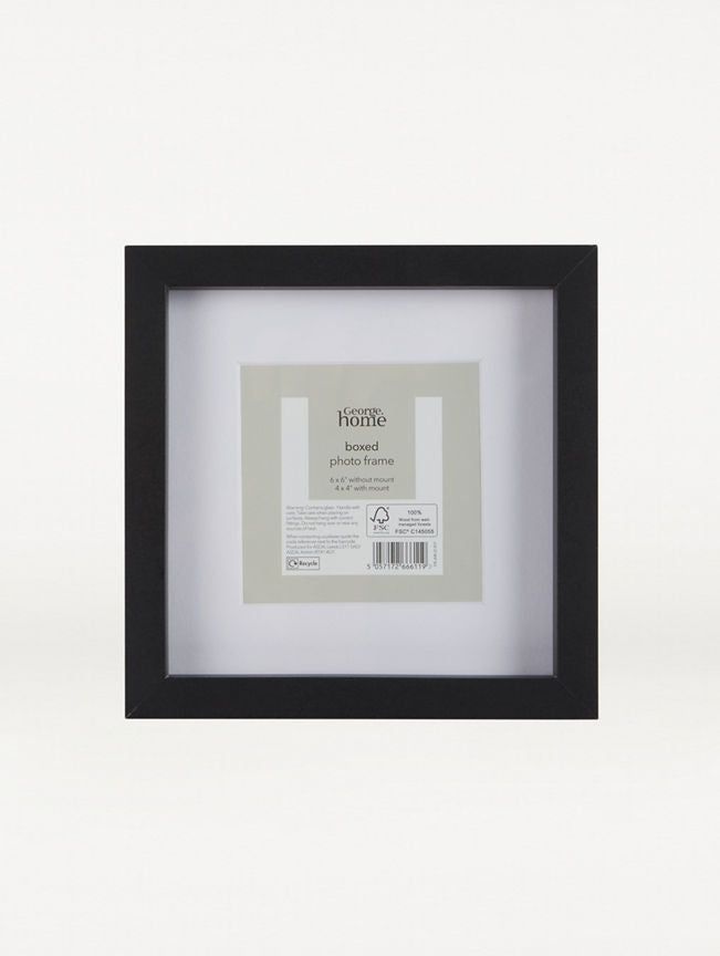 George Home Black Square Boxed Frame GOODS ASDA   