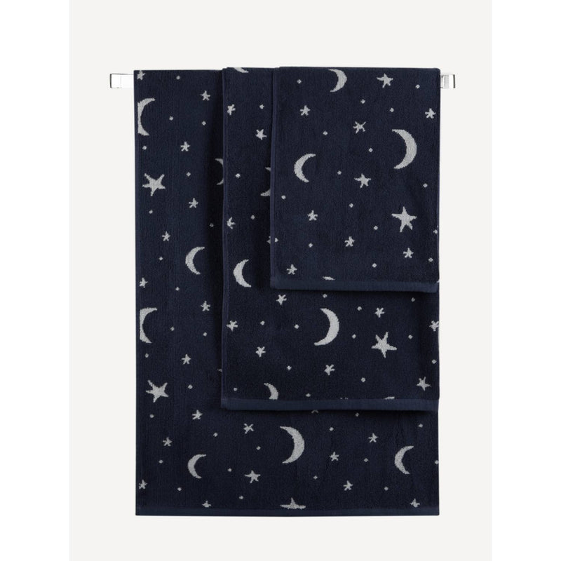 George Home large navy moon and stars bath sheet (British brand)