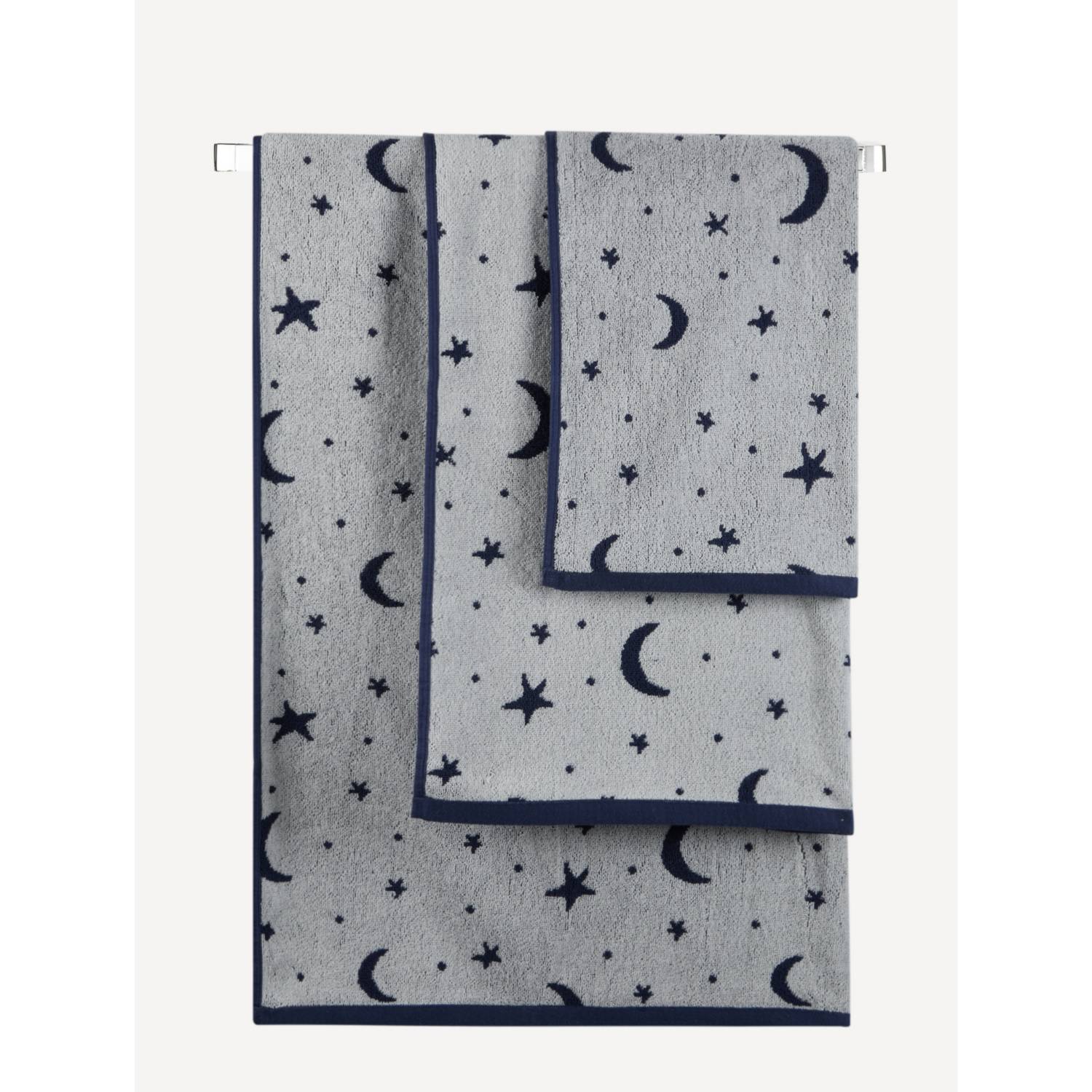 George Home large navy moon and stars bath sheet (British brand)