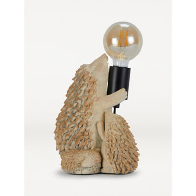 George Home natural hedgehog table lamp, UK version