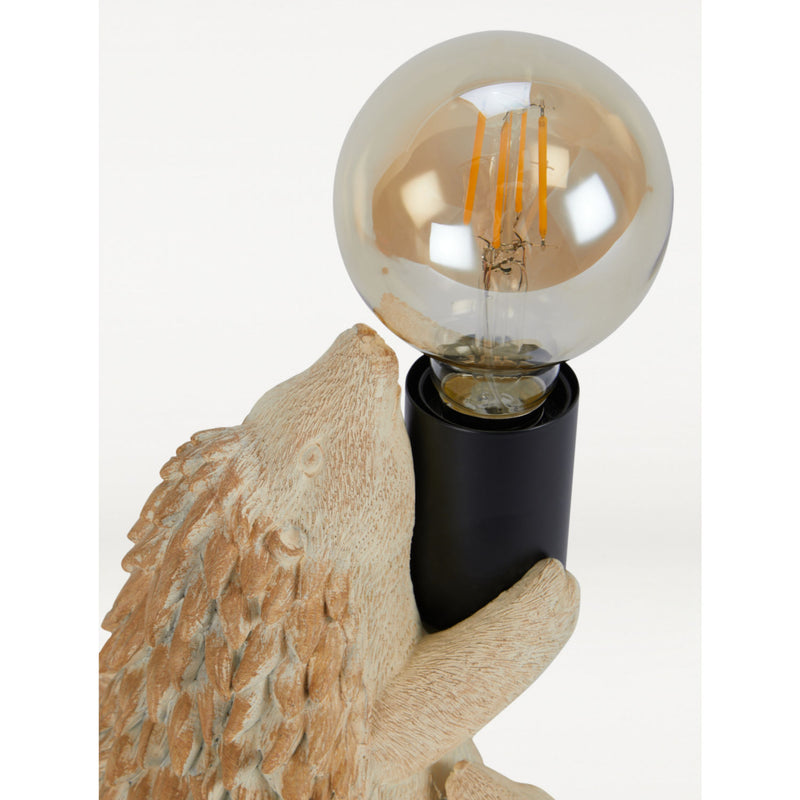 George Home natural hedgehog table lamp, UK version