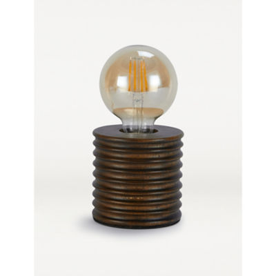 ASDA George Home Brown Wooden Bulb Table Lamp 18.5cm- Buy online at McGrocer