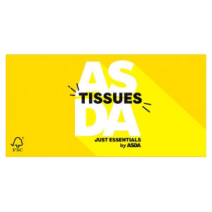 ASDA Just Essentials tissues box with 180 sheets, UK version