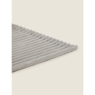 George Home ribbed super soft throw in grey 120x150cm - British product