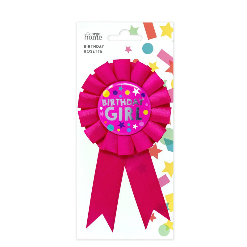 George Home Happy Birthday ribbon badge for girls - British product