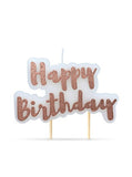 George Home Rose Gold Happy Birthday candle 1pk, UK version