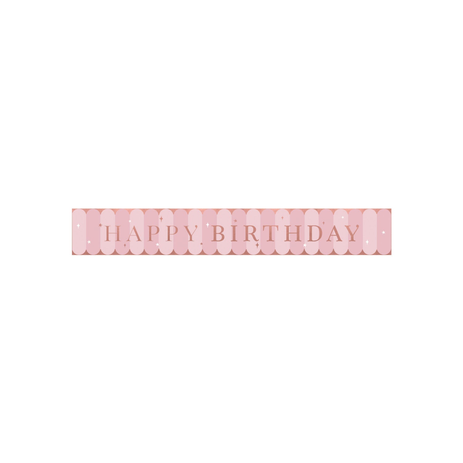 George Home rose gold happy birthday banner 2.6m, UK version