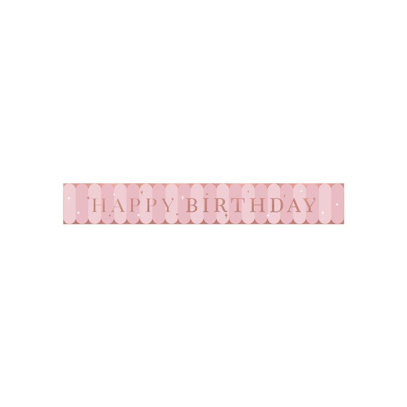 George Home rose gold happy birthday banner 2.6m, UK version