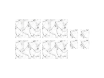 George Home Marble Placemat and Coaster Set