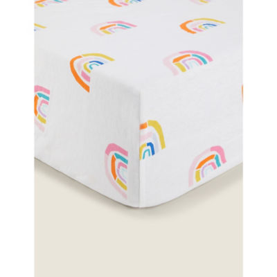 George Home Geo Rainbow moses basket fitted sheets set of 2 (British brand)