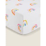 George Home Geo Rainbow moses basket fitted sheets set of 2 (British brand)