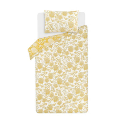 George Home Yellow Sunflower reversible duvet cover set single (British brand)
