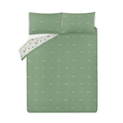 George Home green dandelion bunnies duvet set double, imported from UK