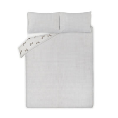 George Home reversible duvet cover set grey sausage dog king, UK version