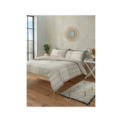 ASDA George Home Green Giant Washed Check Reversible Duvet Cover Set King- Buy online at McGrocer
