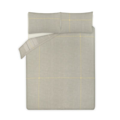 George Home reversible duvet cover set king size green check - British product