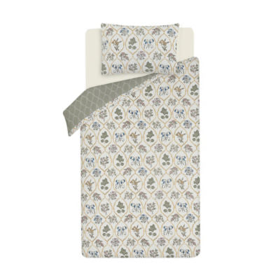 George Home cream country floral duvet cover set single, UK version