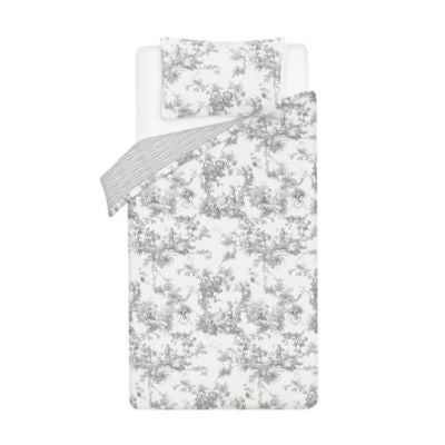 George Home Grey Classic Toile Duvet Cover Set Single (British brand)