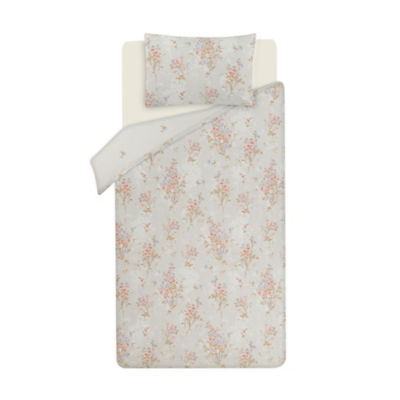 George Home duvet cover set cream floral bouquet single, UK version
