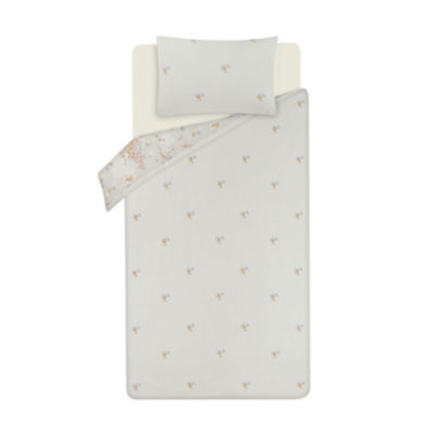 George Home duvet cover set cream floral bouquet single, UK version