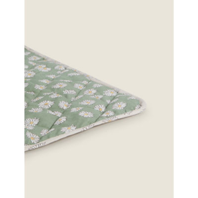 George Home yellow daisy quilted throw, imported from the UK