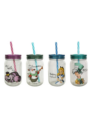 George Home Mason Jars Alice in Wonderland 4pk, UK version