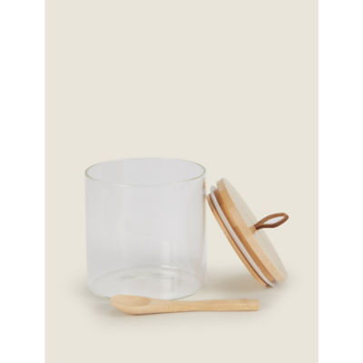 George Home bamboo glass bath salt canister, UK version