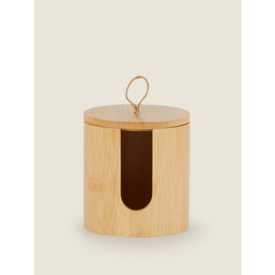 George Home bamboo makeup pad storage 9x9x10cm, imported from the UK