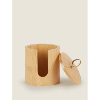 George Home bamboo makeup pad storage 9x9x10cm, imported from the UK