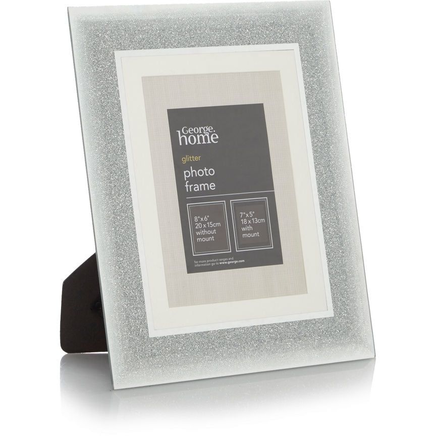 George Home Silver Glitter Ombre Frame 7x5 Inch GOODS ASDA   