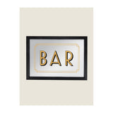 George Home black bar slogan mirror 15x45x70cm, UK version