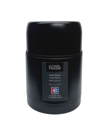 ASDA George Home Black Food Flask With Spoon 360ml- Buy online at McGrocer