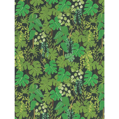 George Home reversible duvet set double green leaf print - British product