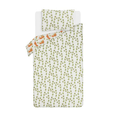 George Home duvet set white tiger reversible single, UK version