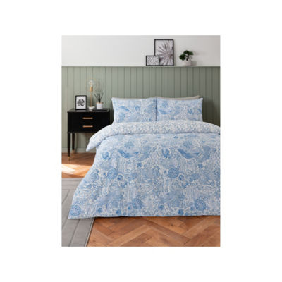 George Home blue under the sea reversible duvet set king, imported from the UK
