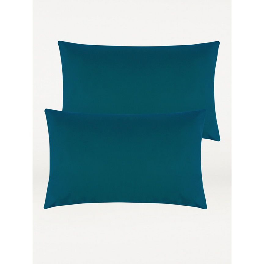 George Home Lagoon Blue Pillowcase Pair GOODS ASDA   