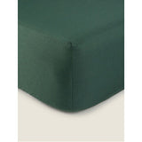 George Home Dark Green Plain Fitted Sheet - Double GOODS ASDA   