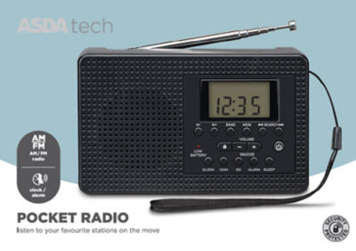 ASDA ASDA Tech Portable AM/FM Radio- Buy online at McGrocer