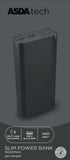 ASDA Tech Slim Powerbank - Black 15,000mAh