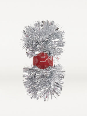 George Home silver-tone tinsel 3m - British product