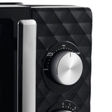 George Home Black 17L Diamond Texture Manual Microwave Oven