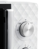 George Home White 17L Diamond Texture Manual Microwave Oven