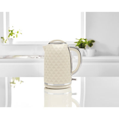George Home Wasserkocher, cremefarben, strukturiert, 1.7 l Fassungsvermögen, britische Version