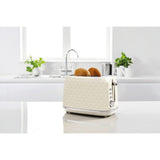 George Home Cream Textured 2-Slice Toaster